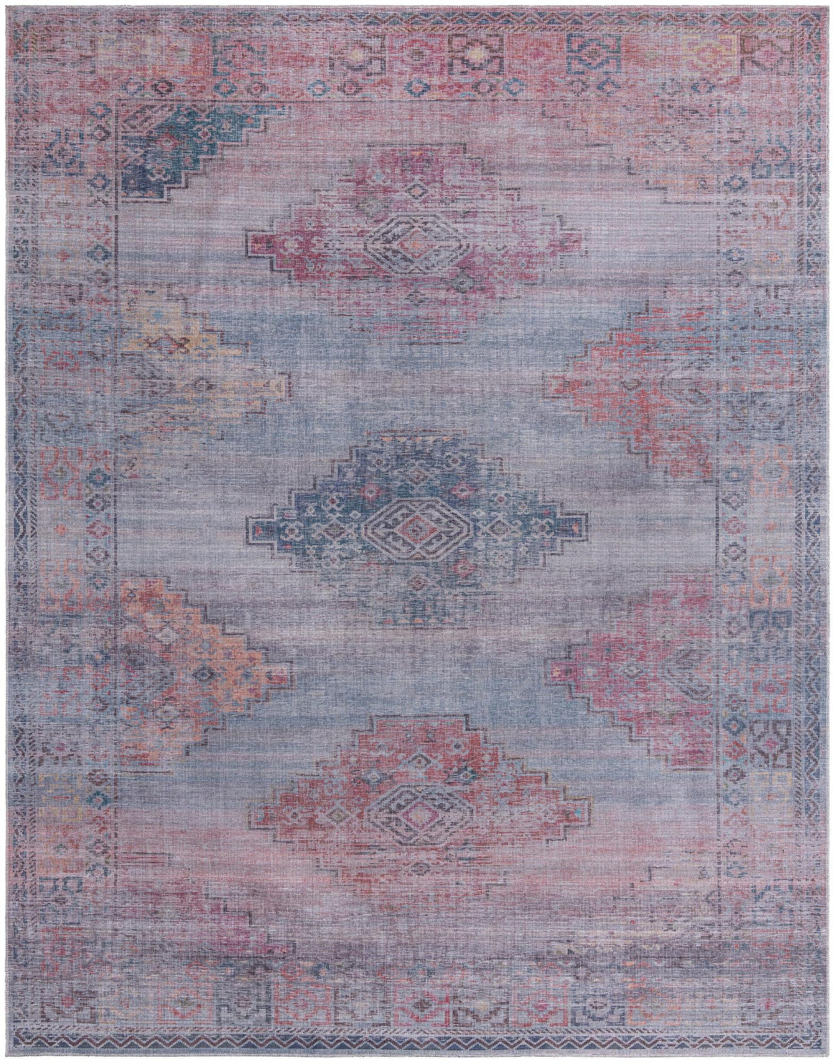 Mesa Modern Collection Area Rug -  Taos Rectangle Antique Blue Main