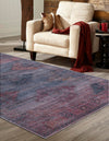 Mesa Modern Collection Area Rug -  Taos Rectangle Antique Blue  lifestyle 3
