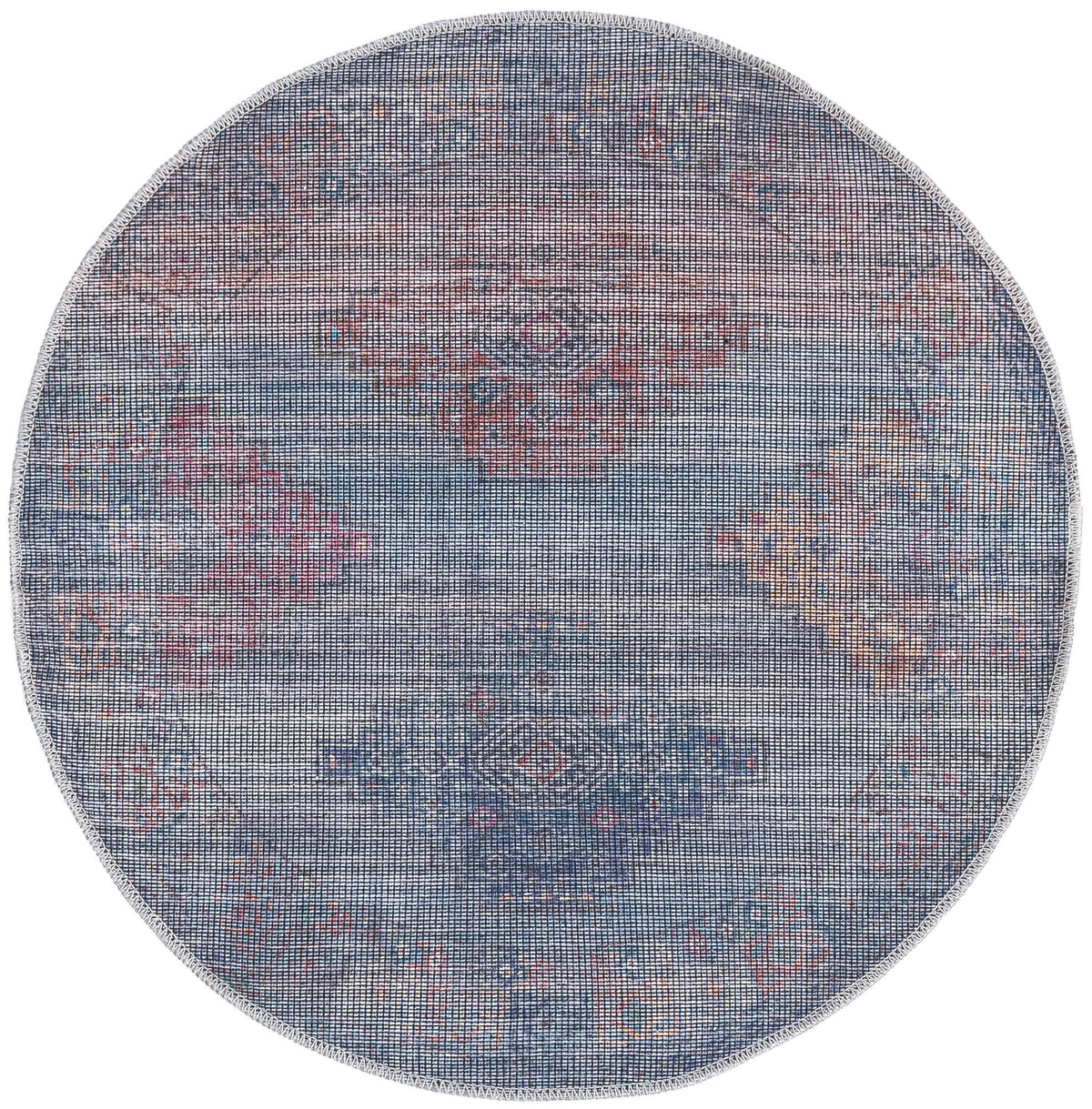 Mesa Modern Collection Area Rug -  Taos Round Antique Blue  lifestyle 15