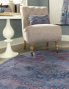 Mesa Modern Collection Area Rug -  Taos Round Antique Blue  lifestyle 23
