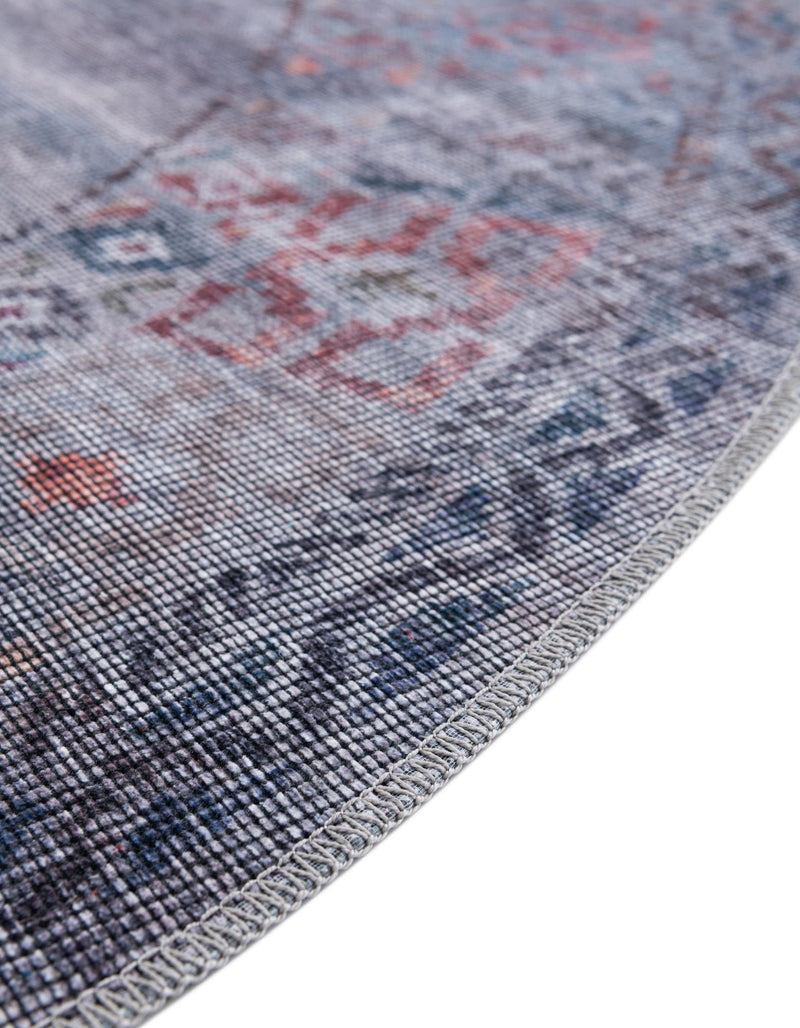 Mesa Modern Collection Area Rug -  Taos Round Antique Blue  lifestyle 36