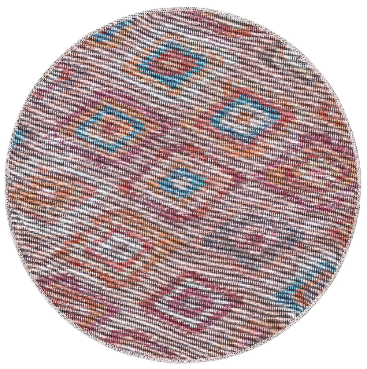Mesa Modern Collection Area Rug -  Arroyo Round Terracotta  lifestyle 15
