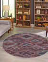 Mesa Modern Collection Area Rug -  Arroyo Round Terracotta  lifestyle 19