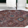 Mesa Modern Collection Area Rug -  Arroyo Octagon Terracotta  lifestyle 73