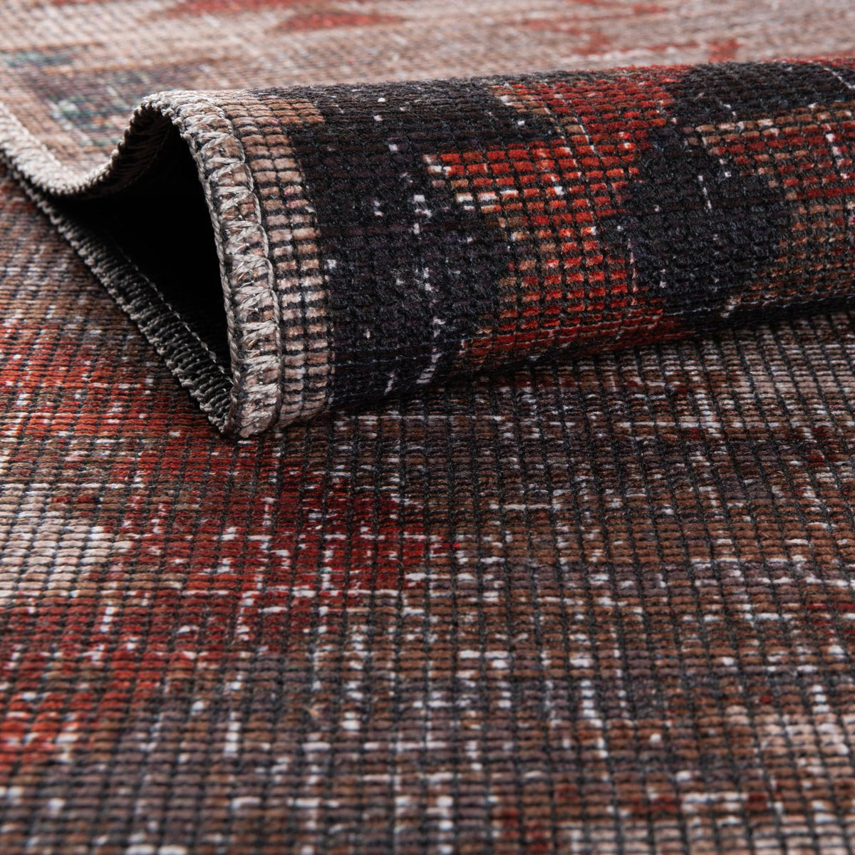 Mesa Modern Collection Area Rug -  Pueblo Rectangle Rust red and Beige  lifestyle 5