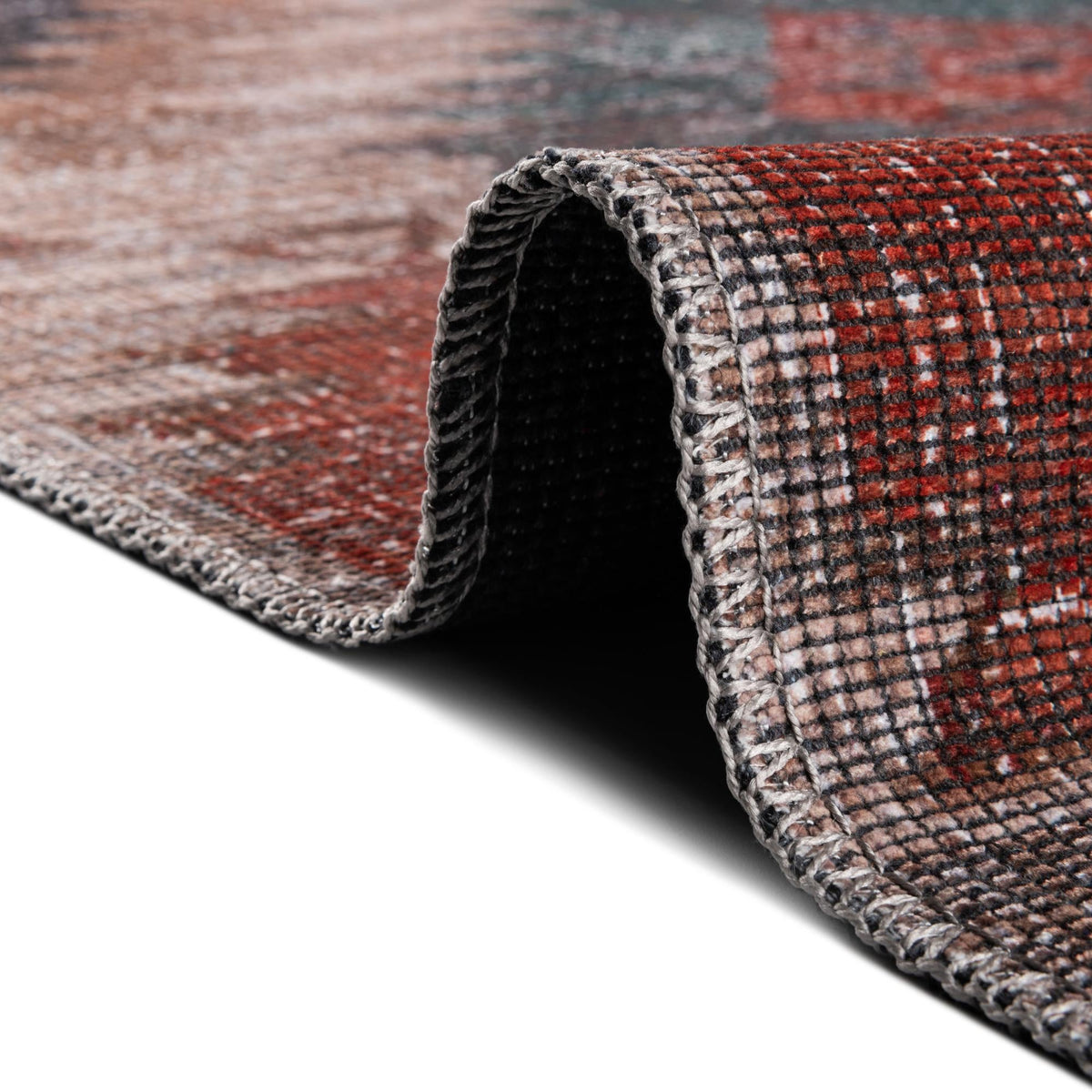 Mesa Modern Collection Area Rug -  Pueblo Rectangle Rust red and Beige  lifestyle 9
