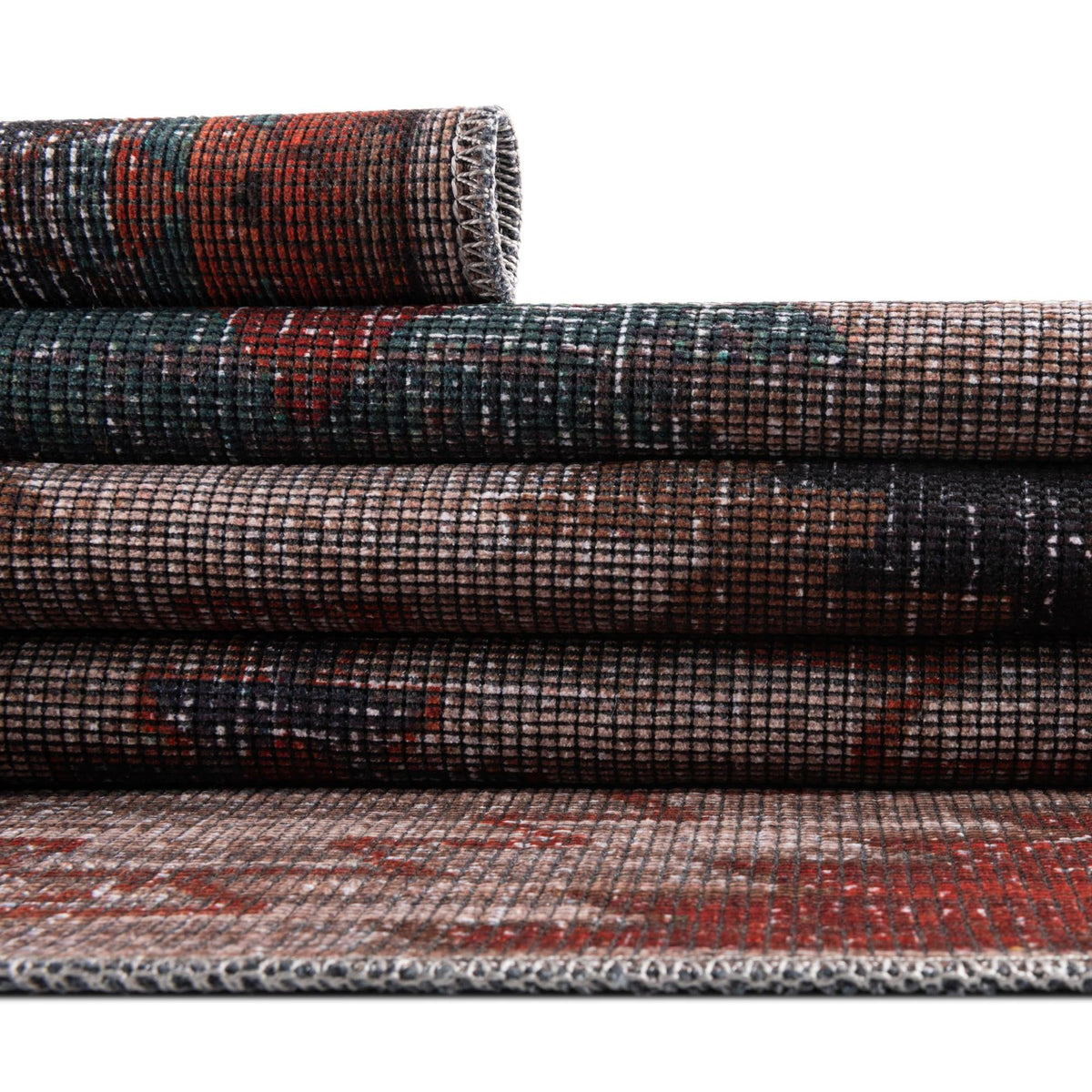 Mesa Modern Collection Area Rug -  Pueblo Rectangle Rust red and Beige  lifestyle 13