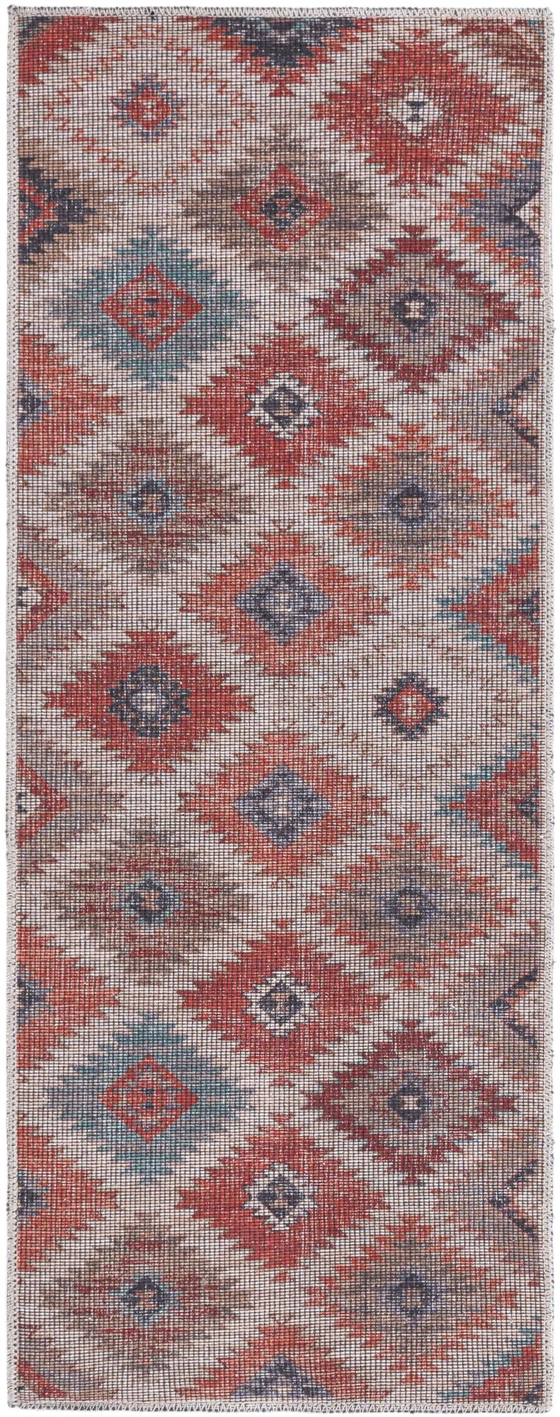 Mesa Modern Collection Area Rug -  Pueblo Runner Rust red and Beige  lifestyle 17