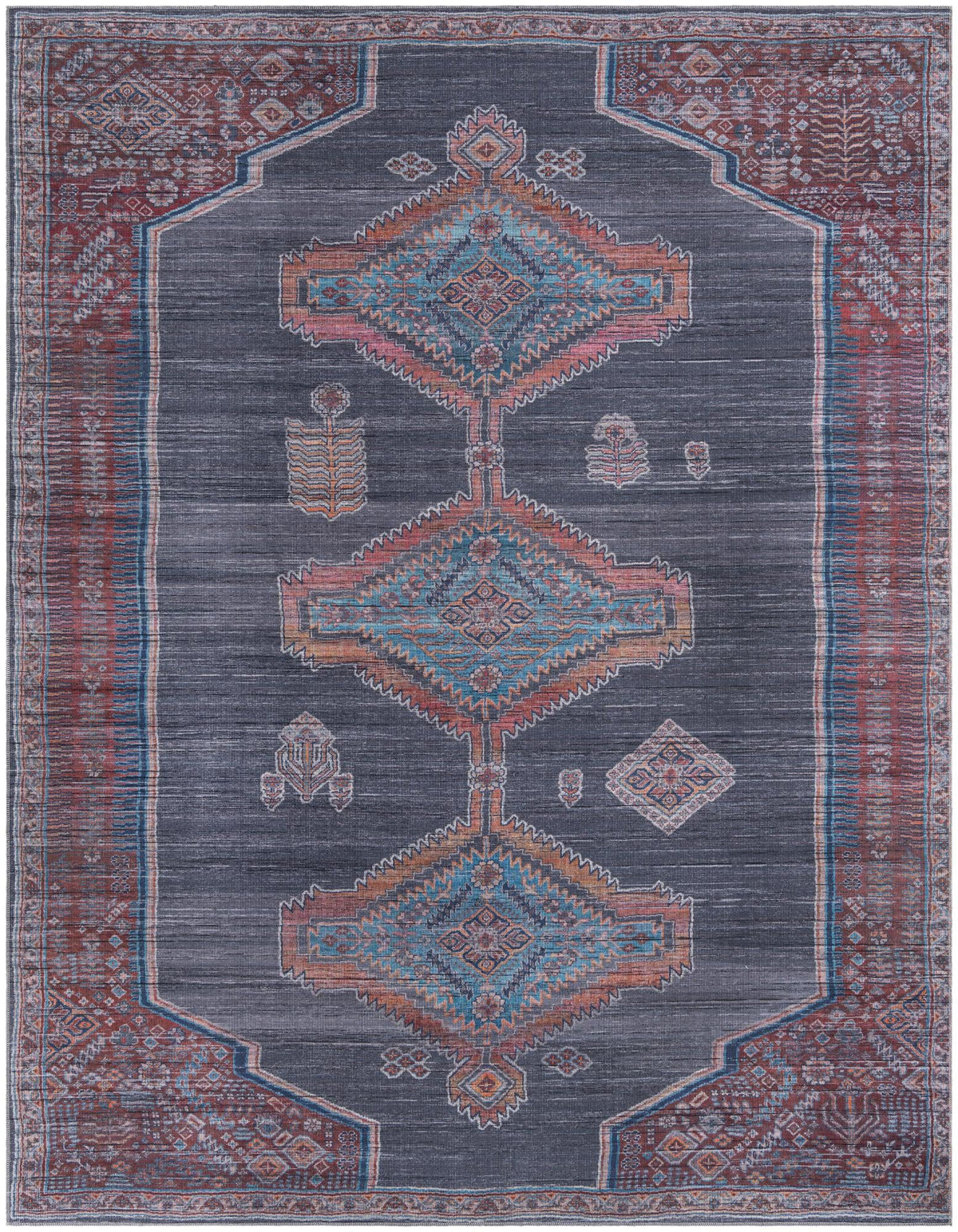 Mesa Modern Collection Area Rug -  Chaparral Rectangle Charcoal and Gray Main