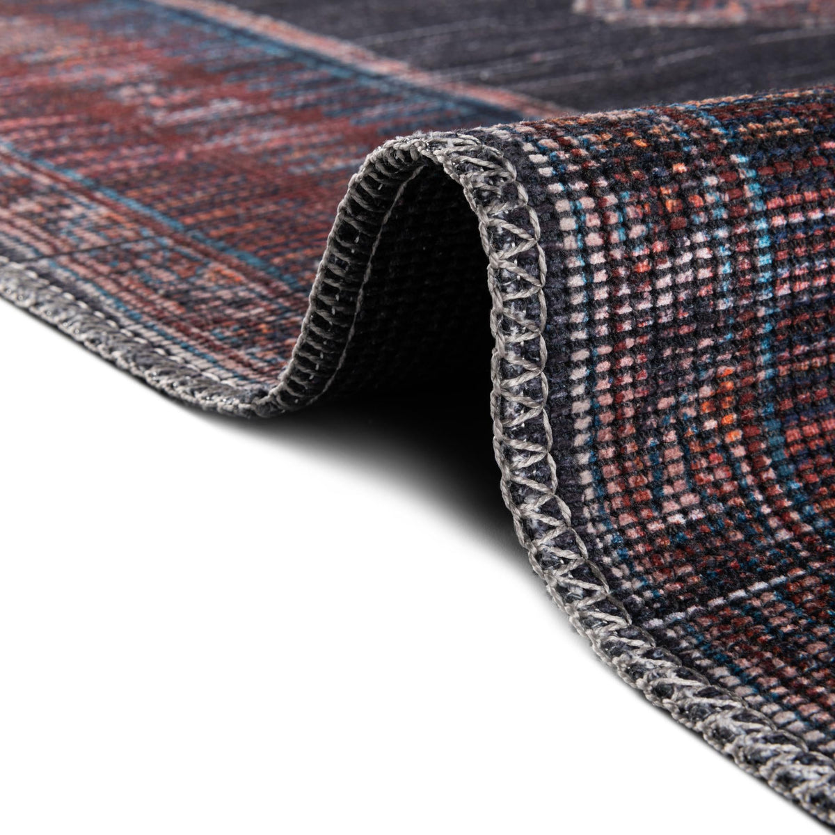 Mesa Modern Collection Area Rug -  Chaparral Rectangle Charcoal and Gray  lifestyle 9