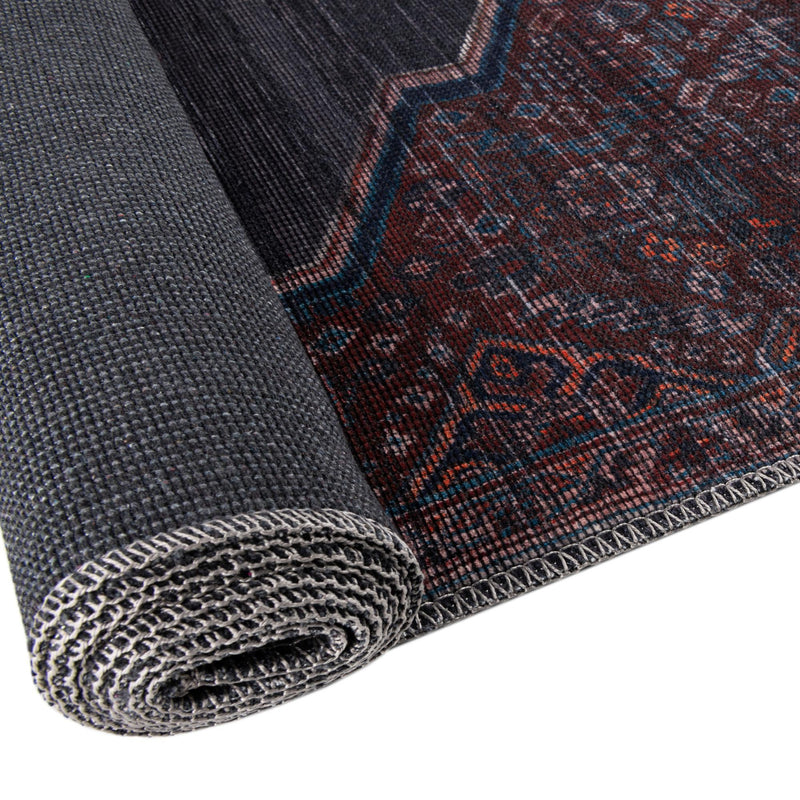 Mesa Modern Collection Area Rug -  Chaparral Rectangle Charcoal and Gray  lifestyle 11
