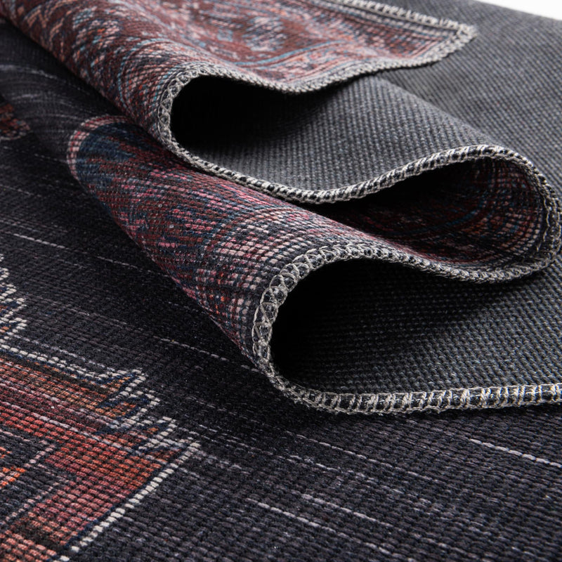 Mesa Modern Collection Area Rug -  Chaparral Rectangle Charcoal and Gray  lifestyle 12