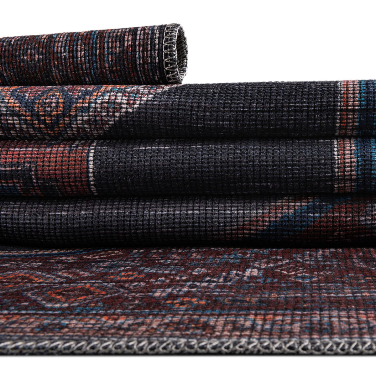 Mesa Modern Collection Area Rug -  Chaparral Rectangle Charcoal and Gray  lifestyle 13