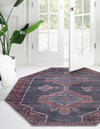 Mesa Modern Collection Area Rug -  Chaparral Octagon Charcoal and Gray  lifestyle 26