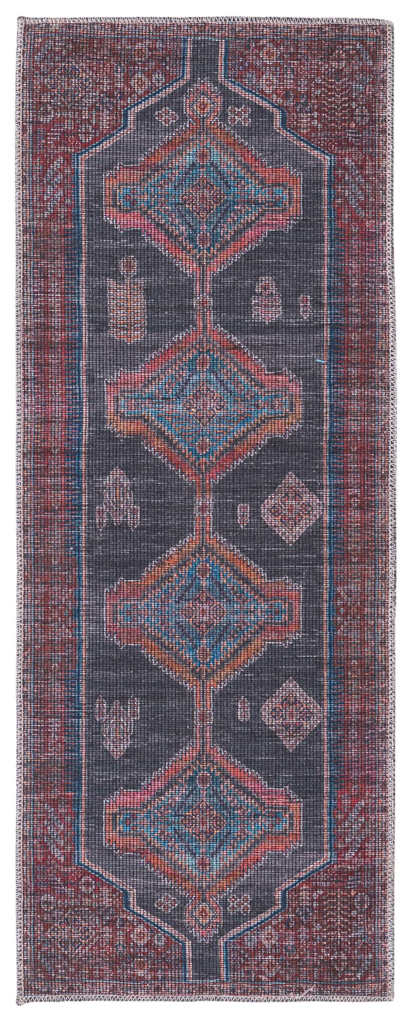 Mesa Modern Collection Area Rug -  Chaparral Runner Charcoal and Gray  lifestyle 17