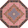 Heritage Elegance Collection Area Rug -  Winterthur (Pink) Octagon Pink  lifestyle 12