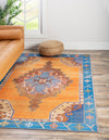 Heritage Elegance Collection Area Rug -  Winterthur (Orange) Rectangle Orange  lifestyle 2