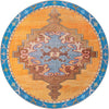 Heritage Elegance Collection Area Rug -  Winterthur (Orange) Round Orange  lifestyle 15