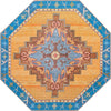 Heritage Elegance Collection Area Rug -  Winterthur (Orange) Octagon Orange  lifestyle 17