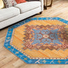 Heritage Elegance Collection Area Rug -  Winterthur (Orange) Octagon Orange  lifestyle 77
