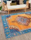 Heritage Elegance Collection Area Rug -  Winterthur (Orange) Square Orange  lifestyle 23