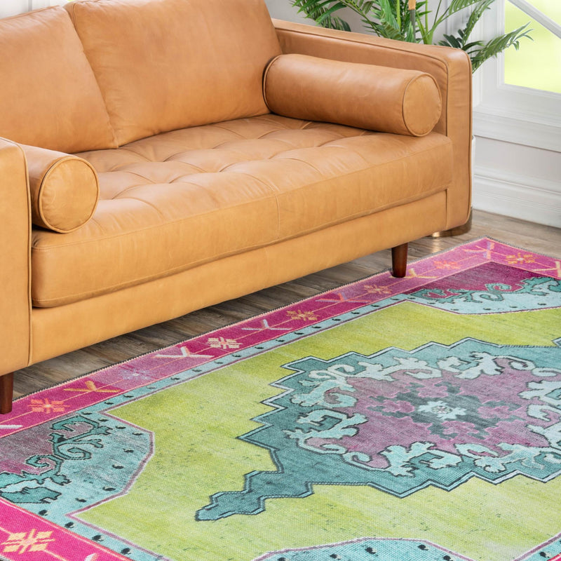 Heritage Elegance Collection Area Rug -  Winterthur (Green) Rectangle Green  lifestyle 15