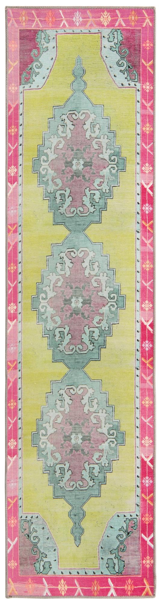 Heritage Elegance Collection Area Rug -  Winterthur (Green) Runner Green  lifestyle 33