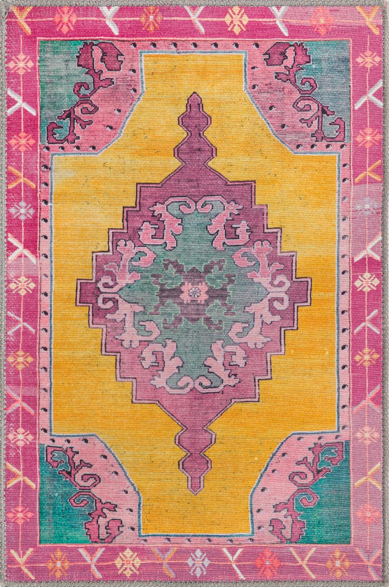 Heritage Elegance Collection Area Rug -  Winterthur (Yellow) Rectangle Yellow Main