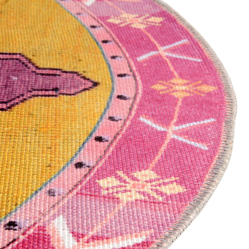 Heritage Elegance Collection Area Rug -  Winterthur (Yellow) Oval Yellow  lifestyle 39