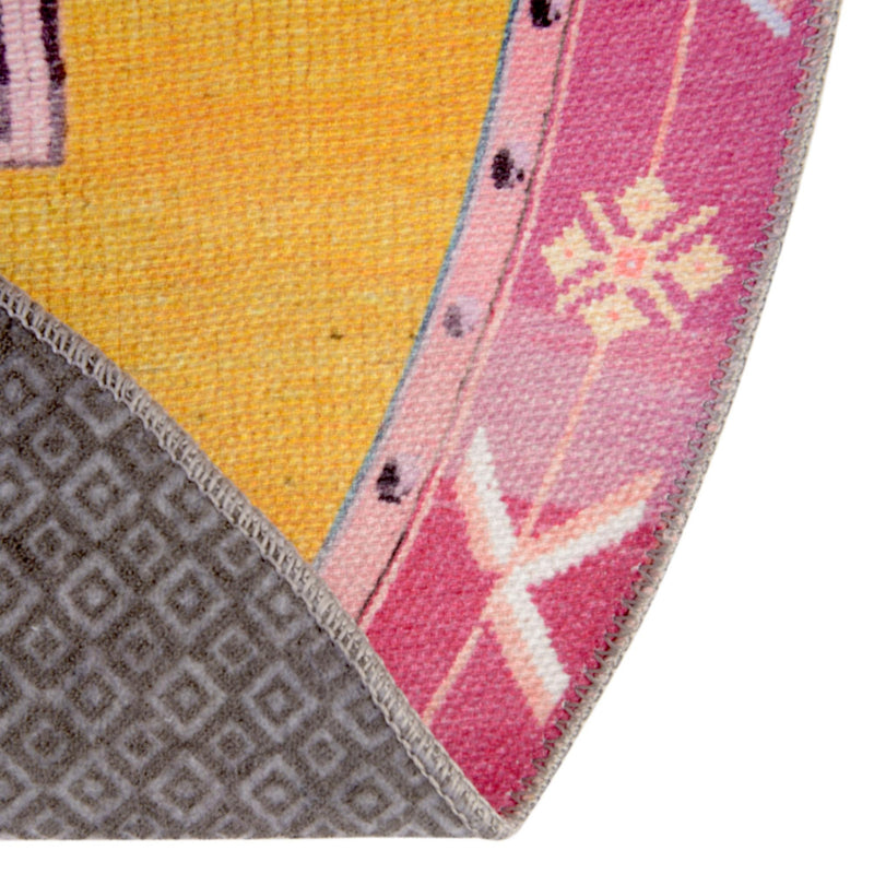 Heritage Elegance Collection Area Rug -  Winterthur (Yellow) Oval Yellow  lifestyle 49