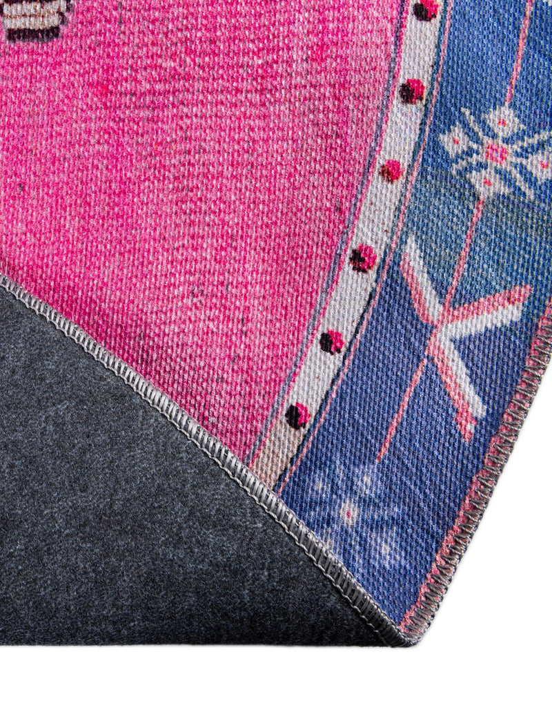Heritage Elegance Collection Area Rug -  Winterthur (Fuchsia) Round Fuchsia  lifestyle 50
