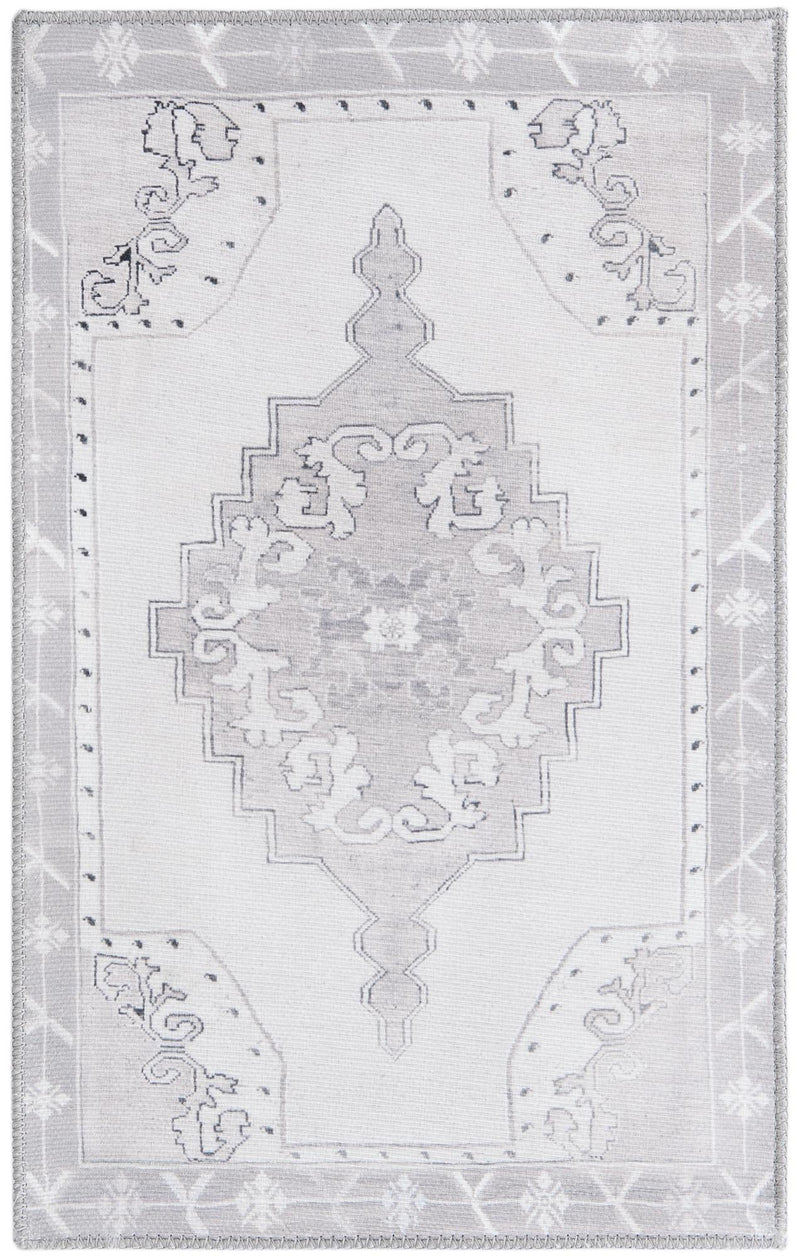 Heritage Elegance Collection Area Rug -  Winterthur (white Gray) Rectangle white Gray Main