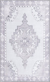 Heritage Elegance Collection Area Rug -  Winterthur (white Gray) Rectangle white Gray  lifestyle 2