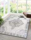 Heritage Elegance Collection Area Rug -  Winterthur (white Gray) Rectangle white Gray  lifestyle 2
