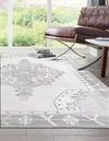 Heritage Elegance Collection Area Rug -  Winterthur (white Gray) Rectangle white Gray  lifestyle 3
