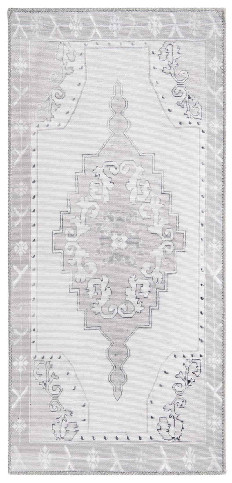 Heritage Elegance Collection Area Rug -  Winterthur (white Gray) Runner white Gray  lifestyle 14