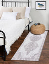 Heritage Elegance Collection Area Rug -  Winterthur (white Gray) Runner white Gray  lifestyle 19