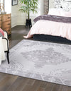 Heritage Elegance Collection Area Rug -  Winterthur (white Gray) Square white Gray  lifestyle 23