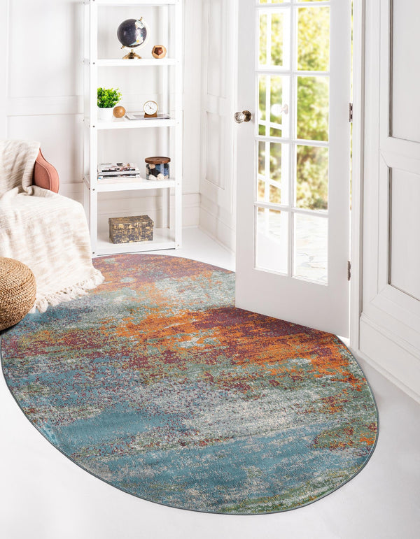 Arcadia Rugs Collection Area Rug -  Avalon Oval Multi  lifestyle 22