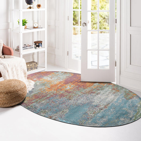 Arcadia Rugs Collection Area Rug -  Avalon Oval Multi  lifestyle 85