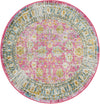 Arcadia Rugs Collection Area Rug -  Shangri-La Round Pink  lifestyle 15