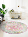 Arcadia Rugs Collection Area Rug -  Shangri-La Round Pink  lifestyle 20