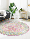 Arcadia Rugs Collection Area Rug -  Shangri-La Round Pink  lifestyle 25