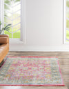 Arcadia Rugs Collection Area Rug -  Shangri-La Square Pink  lifestyle 26