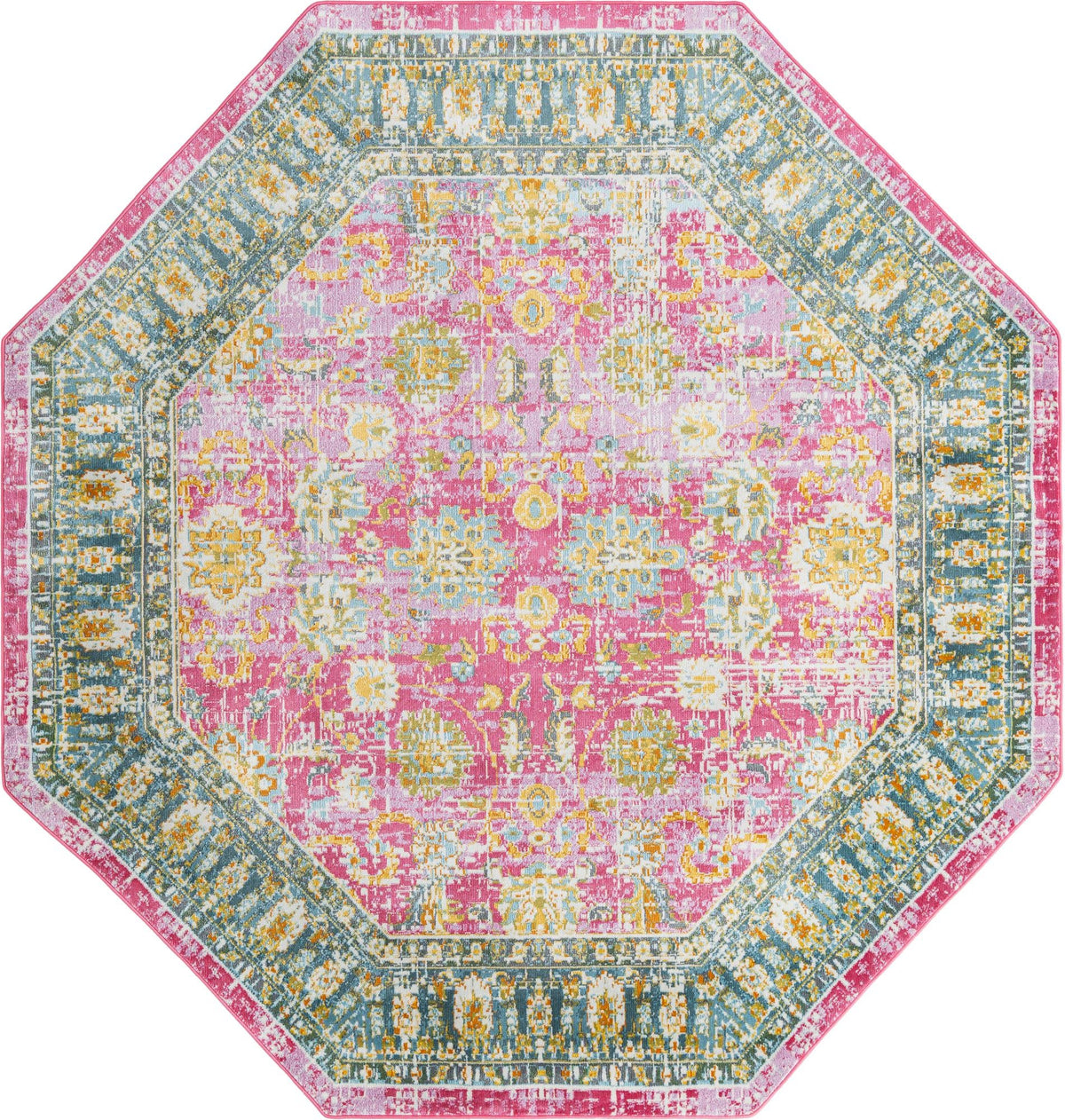 Arcadia Rugs Collection Area Rug -  Shangri-La Octagon Pink  lifestyle 18