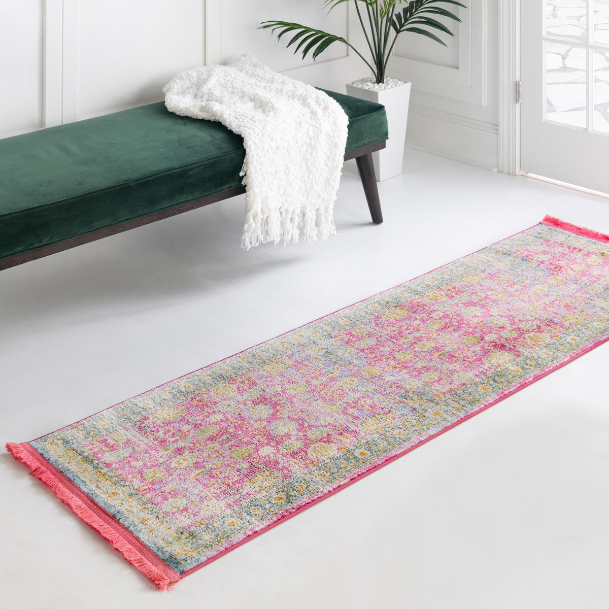 Arcadia Rugs Collection Area Rug -  Shangri-La Runner Pink  lifestyle 88