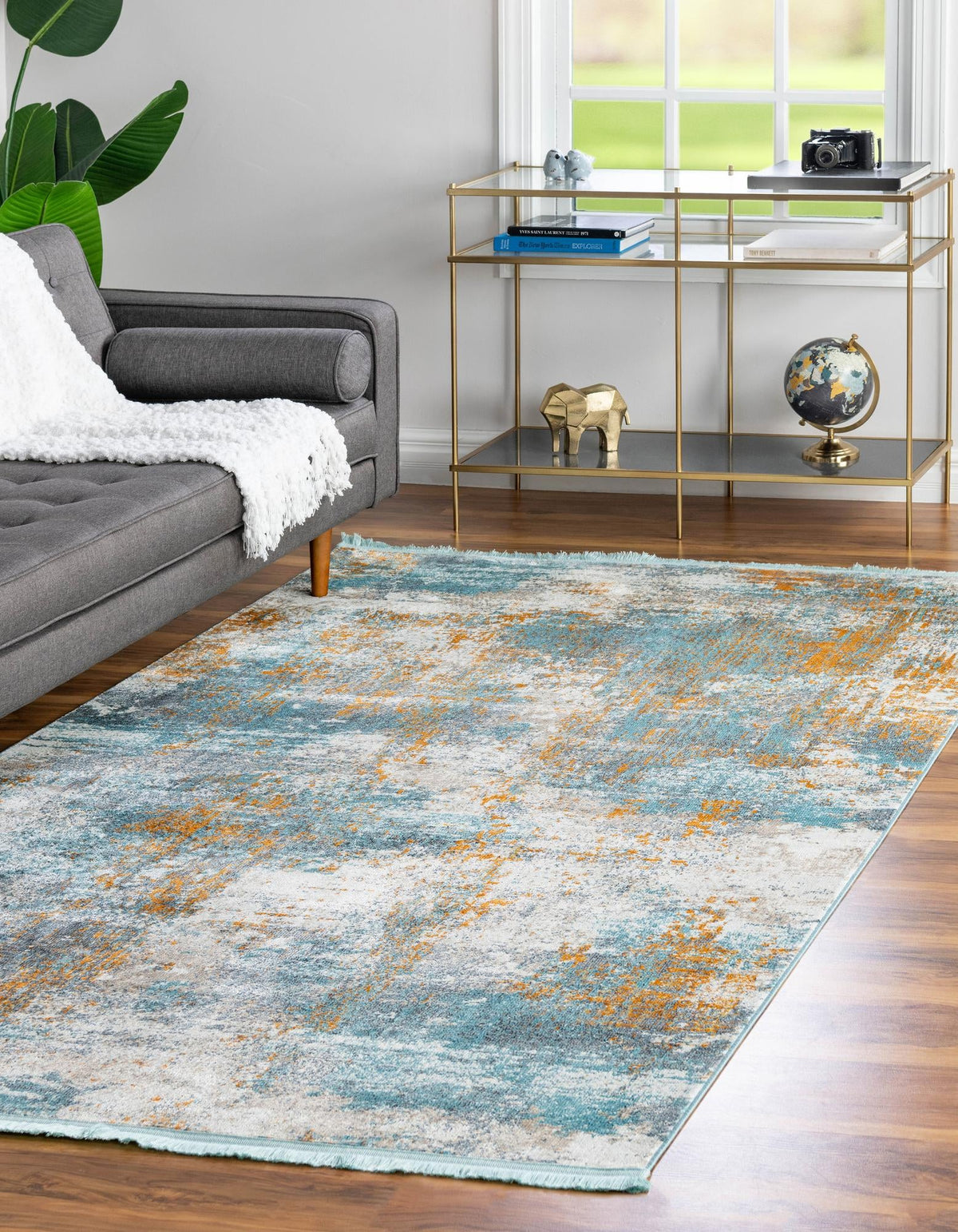 Arcadia Rugs Collection Area Rug -  Nirvana Rectangle Cream Blue  lifestyle 4