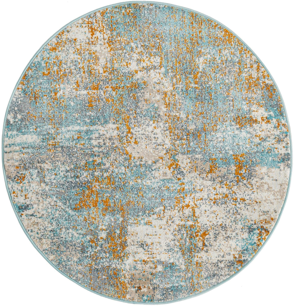 Arcadia Rugs Collection Area Rug -  Nirvana Round Cream Blue  lifestyle 15