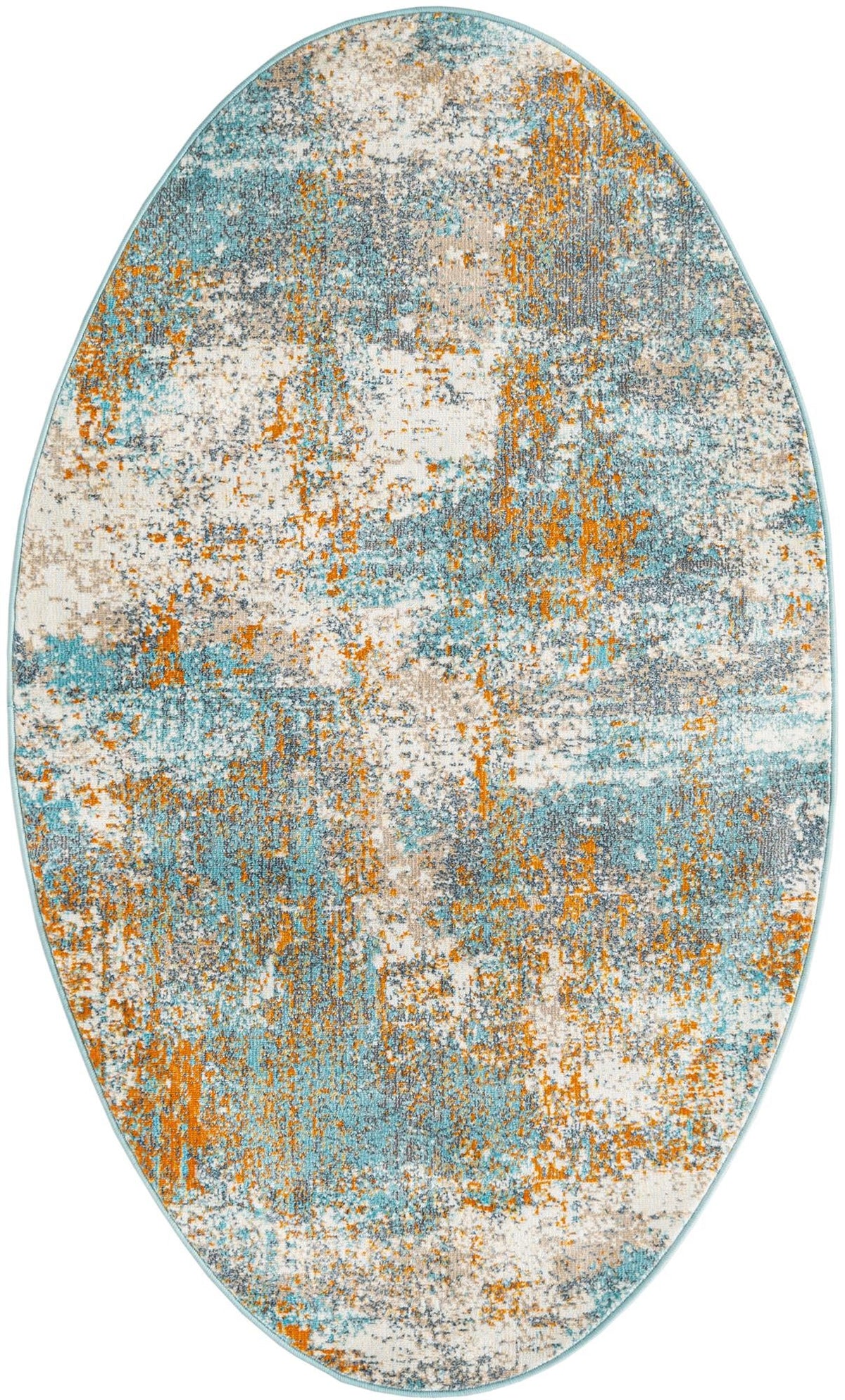 Arcadia Rugs Collection Area Rug -  Nirvana Oval Cream Blue  lifestyle 17