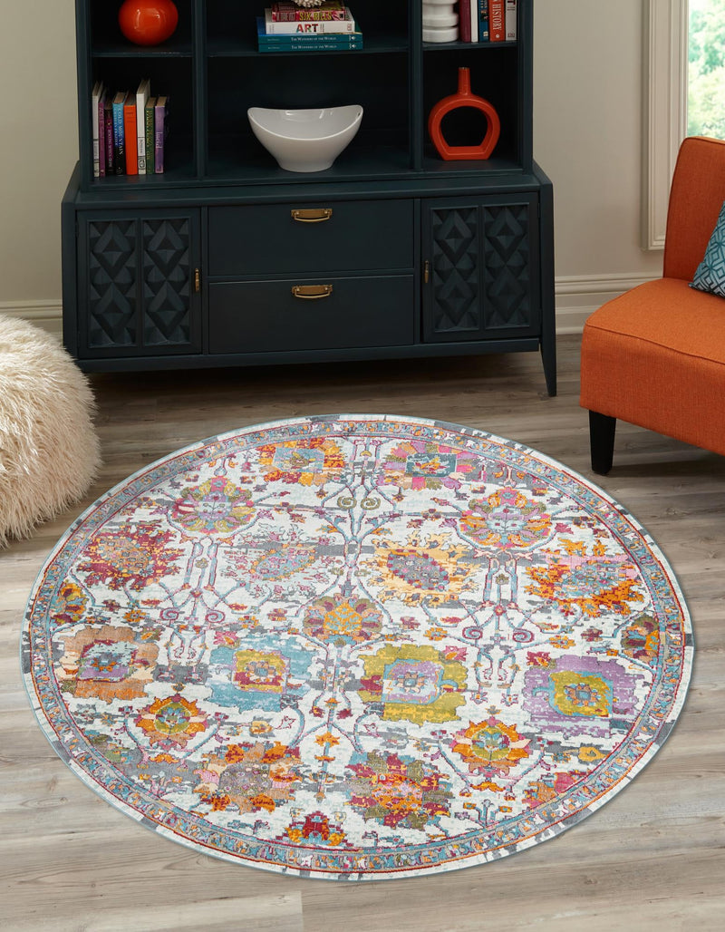 Arcadia Rugs Collection Area Rug -  Elysium Round Multi  lifestyle 24